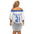 Custom Uruguay La Celeste Football Champions Off Shoulder Short Dress Glory To The Sky Blue - Wonder Print Shop