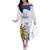 Custom Uruguay La Celeste Football Champions Off The Shoulder Long Sleeve Dress Glory To The Sky Blue - Wonder Print Shop