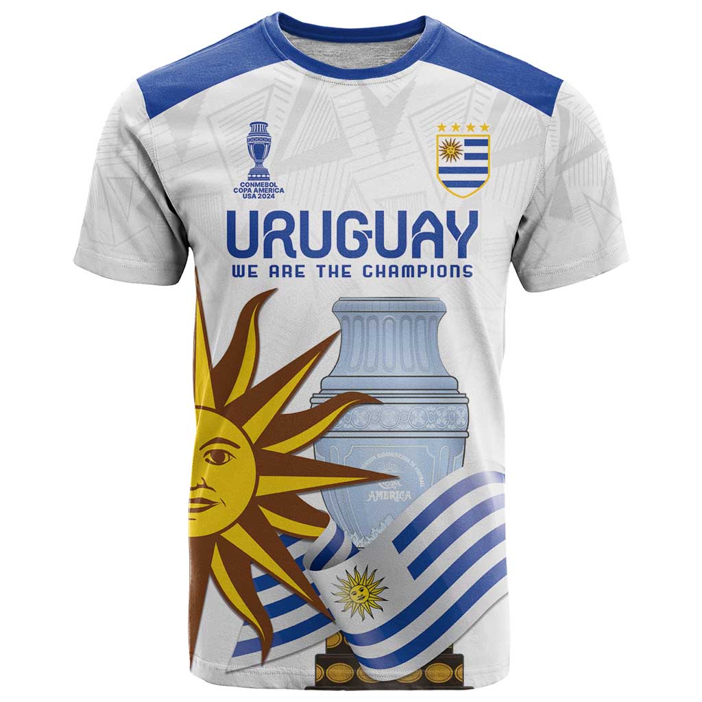 Custom Uruguay La Celeste Football Champions T Shirt Glory To The Sky Blue - Wonder Print Shop