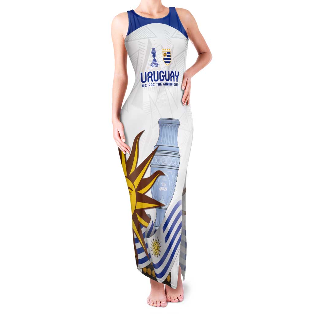 Custom Uruguay La Celeste Football Champions Tank Maxi Dress Glory To The Sky Blue - Wonder Print Shop