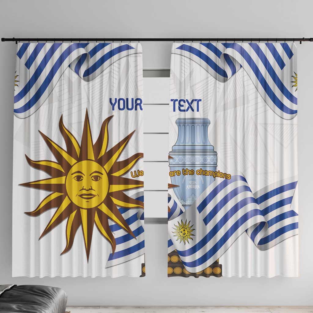 Custom Uruguay La Celeste Football Champions Window Curtain Glory To The Sky Blue - Wonder Print Shop