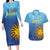 Custom Uruguay La Celeste Football Couples Matching Long Sleeve Bodycon Dress and Hawaiian Shirt Go Champions 2024 LT9 - Wonder Print Shop