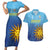 Custom Uruguay La Celeste Football Couples Matching Short Sleeve Bodycon Dress and Hawaiian Shirt Go Champions 2024 LT9 - Wonder Print Shop