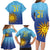 Custom Uruguay La Celeste Football Family Matching Long Sleeve Bodycon Dress and Hawaiian Shirt Go Champions 2024 LT9 - Wonder Print Shop