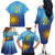 Custom Uruguay La Celeste Football Family Matching Off The Shoulder Long Sleeve Dress and Hawaiian Shirt Go Champions 2024 - Wonder Print Shop