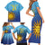 Custom Uruguay La Celeste Football Family Matching Short Sleeve Bodycon Dress and Hawaiian Shirt Go Champions 2024 - Wonder Print Shop