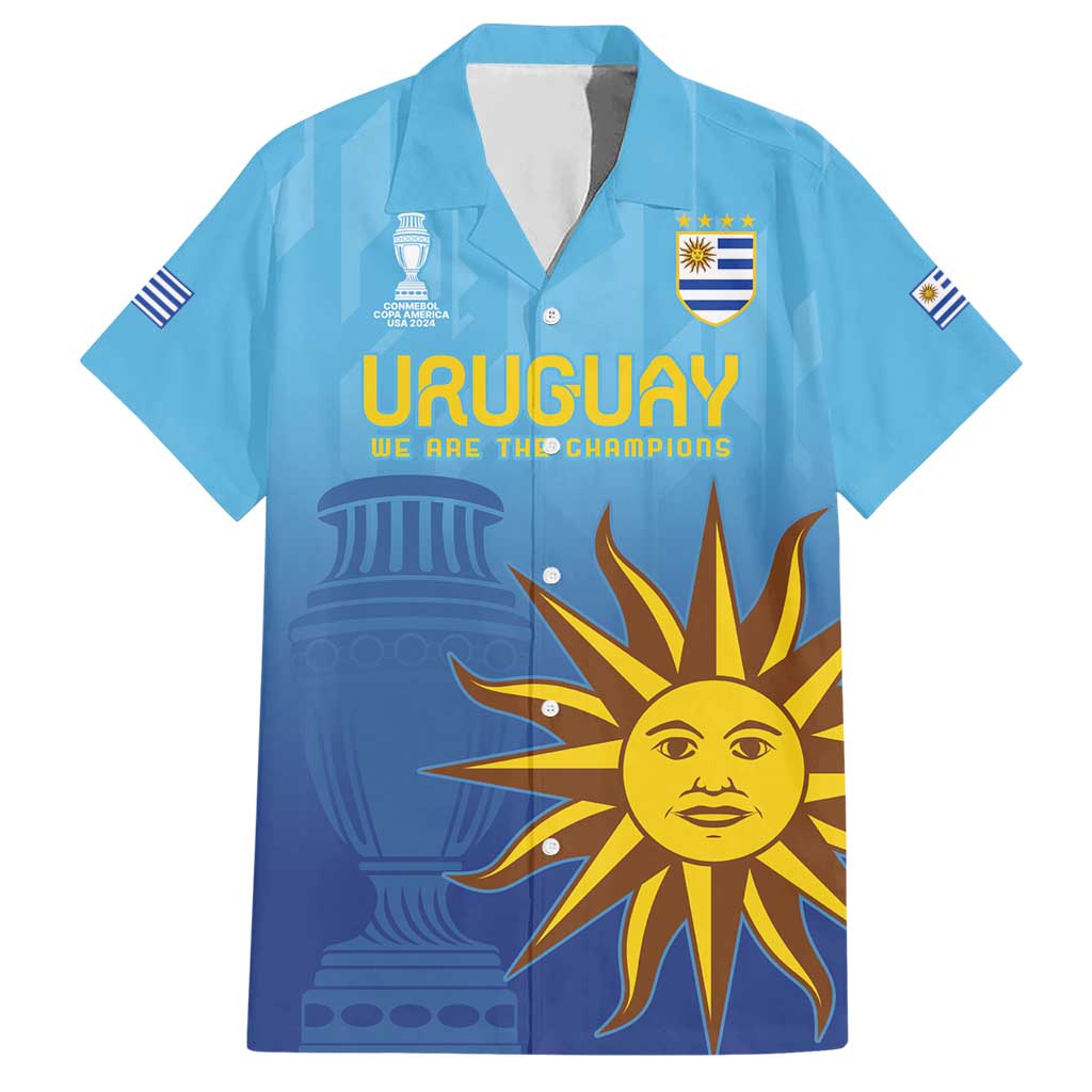 Custom Uruguay La Celeste Football Hawaiian Shirt Go Champions 2024 - Wonder Print Shop