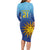 Custom Uruguay La Celeste Football Long Sleeve Bodycon Dress Go Champions 2024 - Wonder Print Shop