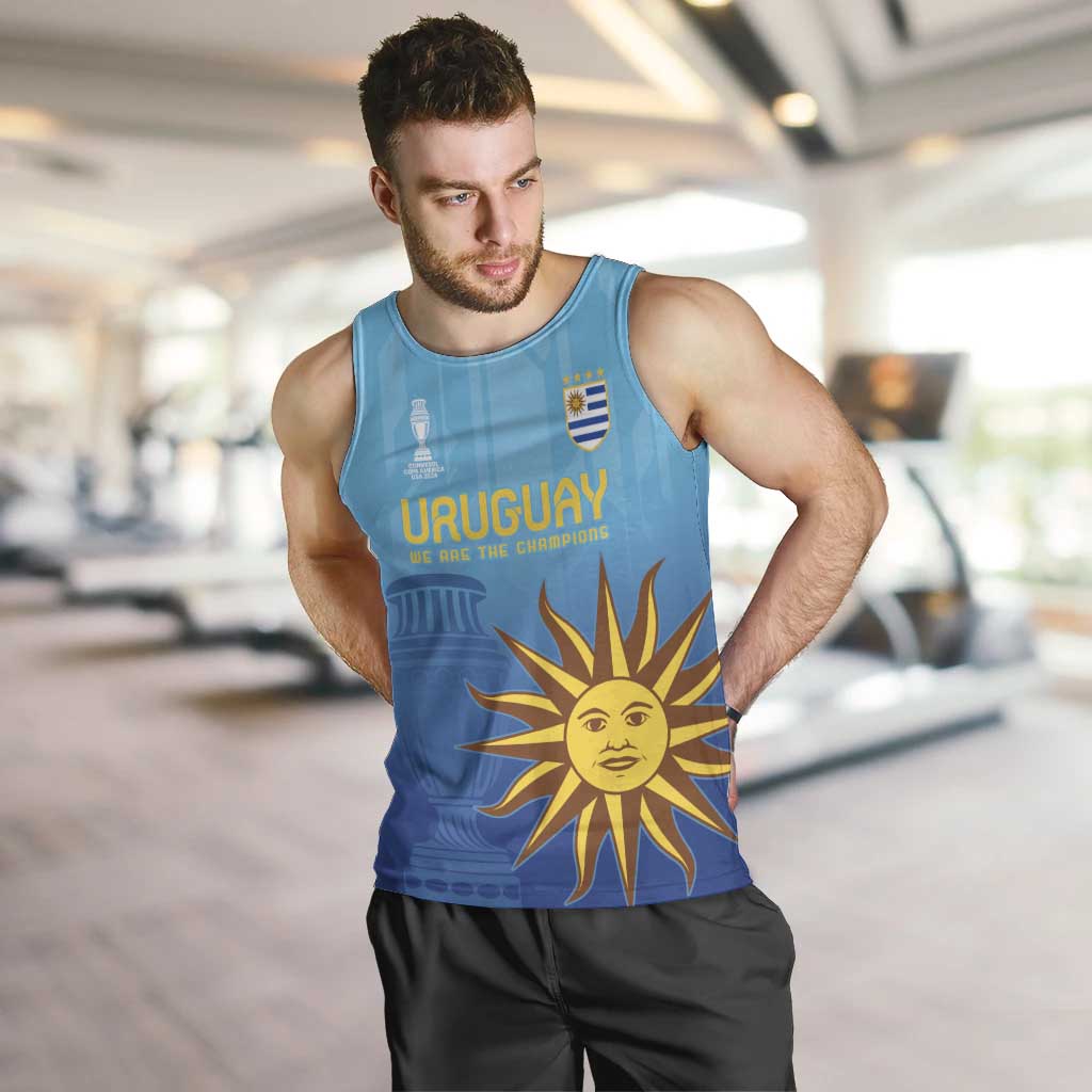 Custom Uruguay La Celeste Football Men Tank Top Go Champions 2024 - Wonder Print Shop