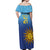 Custom Uruguay La Celeste Football Off Shoulder Maxi Dress Go Champions 2024 - Wonder Print Shop