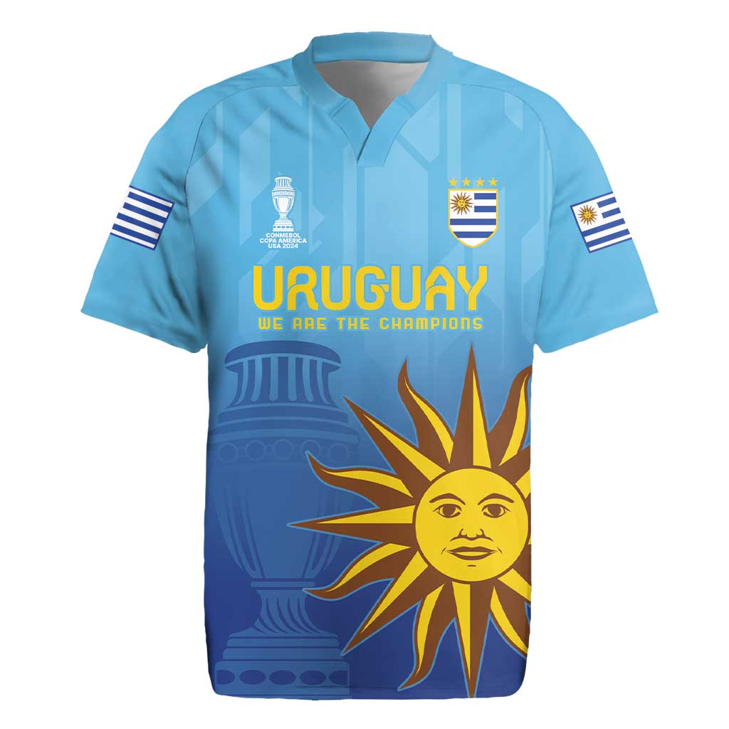 Custom Uruguay La Celeste Football Rugby Jersey Go Champions 2024 - Wonder Print Shop