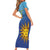 Custom Uruguay La Celeste Football Short Sleeve Bodycon Dress Go Champions 2024 - Wonder Print Shop