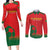 Custom Portugal Football Couples Matching Long Sleeve Bodycon Dress and Long Sleeve Button Shirt Come On A Selecao das Quinas LT9 - Wonder Print Shop