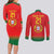 Custom Portugal Football Couples Matching Long Sleeve Bodycon Dress and Long Sleeve Button Shirt Come On A Selecao das Quinas LT9 - Wonder Print Shop