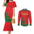 Custom Portugal Football Couples Matching Mermaid Dress and Long Sleeve Button Shirt Come On A Selecao das Quinas