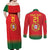 Custom Portugal Football Couples Matching Off Shoulder Maxi Dress and Long Sleeve Button Shirt Come On A Selecao das Quinas LT9 - Wonder Print Shop