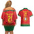 Custom Portugal Football Couples Matching Off Shoulder Short Dress and Hawaiian Shirt Come On A Selecao das Quinas LT9 - Wonder Print Shop