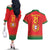 Custom Portugal Football Couples Matching Off The Shoulder Long Sleeve Dress and Hawaiian Shirt Come On A Selecao das Quinas LT9 - Wonder Print Shop