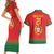 Custom Portugal Football Couples Matching Short Sleeve Bodycon Dress and Hawaiian Shirt Come On A Selecao das Quinas LT9 - Wonder Print Shop