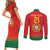 Custom Portugal Football Couples Matching Short Sleeve Bodycon Dress and Long Sleeve Button Shirt Come On A Selecao das Quinas LT9 - Wonder Print Shop