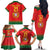 Custom Portugal Football Family Matching Off The Shoulder Long Sleeve Dress and Hawaiian Shirt Come On A Selecao das Quinas - Wonder Print Shop