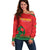 Custom Portugal Football Off Shoulder Sweater Come On A Selecao das Quinas - Wonder Print Shop