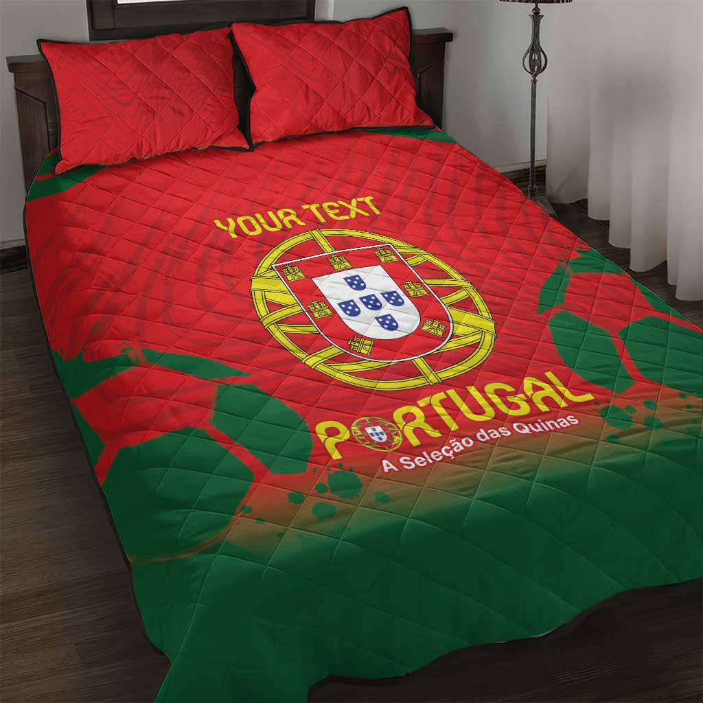 Custom Portugal Football Quilt Bed Set Come On A Selecao das Quinas - Wonder Print Shop