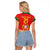 Custom Portugal Football Raglan Cropped T Shirt Come On A Selecao das Quinas - Wonder Print Shop