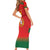 Custom Portugal Football Short Sleeve Bodycon Dress Come On A Selecao das Quinas - Wonder Print Shop