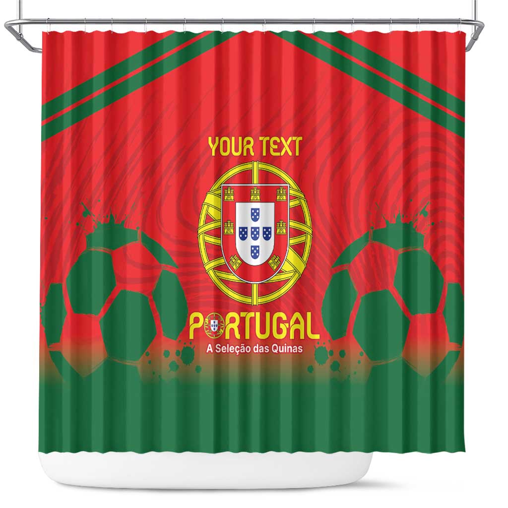 Custom Portugal Football Shower Curtain Come On A Selecao das Quinas