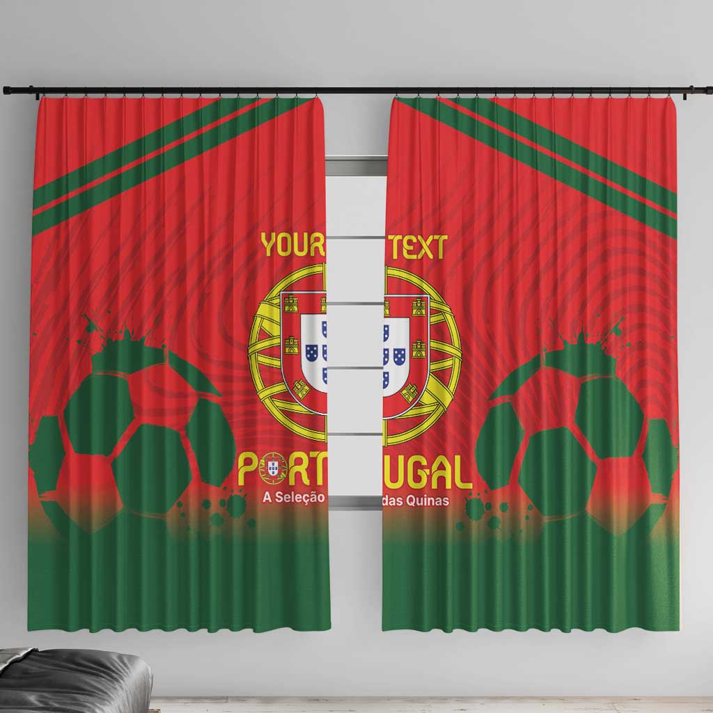 Custom Portugal Football Window Curtain Come On A Selecao das Quinas - Wonder Print Shop