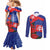 Slovakia Flag Mixed Rose Flowers Couples Matching Mermaid Dress and Long Sleeve Button Shirt