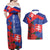 Slovakia Flag Mixed Rose Flowers Couples Matching Off Shoulder Maxi Dress and Hawaiian Shirt LT9 - Wonder Print Shop