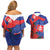 Slovakia Flag Mixed Rose Flowers Couples Matching Off Shoulder Short Dress and Hawaiian Shirt LT9 - Wonder Print Shop