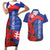 Slovakia Flag Mixed Rose Flowers Couples Matching Short Sleeve Bodycon Dress and Hawaiian Shirt LT9 - Wonder Print Shop