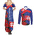 Slovakia Flag Mixed Rose Flowers Couples Matching Summer Maxi Dress and Long Sleeve Button Shirt LT9 - Wonder Print Shop