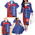 Slovakia Flag Mixed Rose Flowers Family Matching Off The Shoulder Long Sleeve Dress and Hawaiian Shirt - Wonder Print Shop