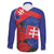 Slovakia Flag Mixed Rose Flowers Family Matching Off The Shoulder Long Sleeve Dress and Hawaiian Shirt - Wonder Print Shop