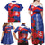 Slovakia Flag Mixed Rose Flowers Family Matching Off Shoulder Maxi Dress and Hawaiian Shirt LT9 - Wonder Print Shop