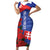 Slovakia Flag Mixed Rose Flowers Family Matching Short Sleeve Bodycon Dress and Hawaiian Shirt - Wonder Print Shop