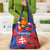 Slovakia Flag Mixed Rose Flowers Grocery Bag