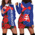 Slovakia Flag Mixed Rose Flowers Hoodie Dress - Wonder Print Shop