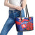 Slovakia Flag Mixed Rose Flowers Leather Tote Bag - Wonder Print Shop