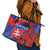 Slovakia Flag Mixed Rose Flowers Leather Tote Bag - Wonder Print Shop