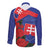 Slovakia Flag Mixed Rose Flowers Long Sleeve Button Shirt - Wonder Print Shop