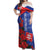 Slovakia Flag Mixed Rose Flowers Off Shoulder Maxi Dress - Wonder Print Shop