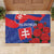 Slovakia Flag Mixed Rose Flowers Rubber Doormat - Wonder Print Shop