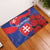 Slovakia Flag Mixed Rose Flowers Rubber Doormat - Wonder Print Shop