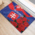 Slovakia Flag Mixed Rose Flowers Rubber Doormat - Wonder Print Shop