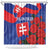 Slovakia Flag Mixed Rose Flowers Shower Curtain